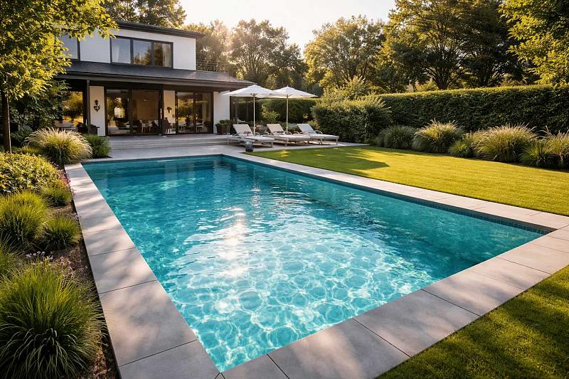 Obraz Basen w ogrodzie – rodzaje i koszty